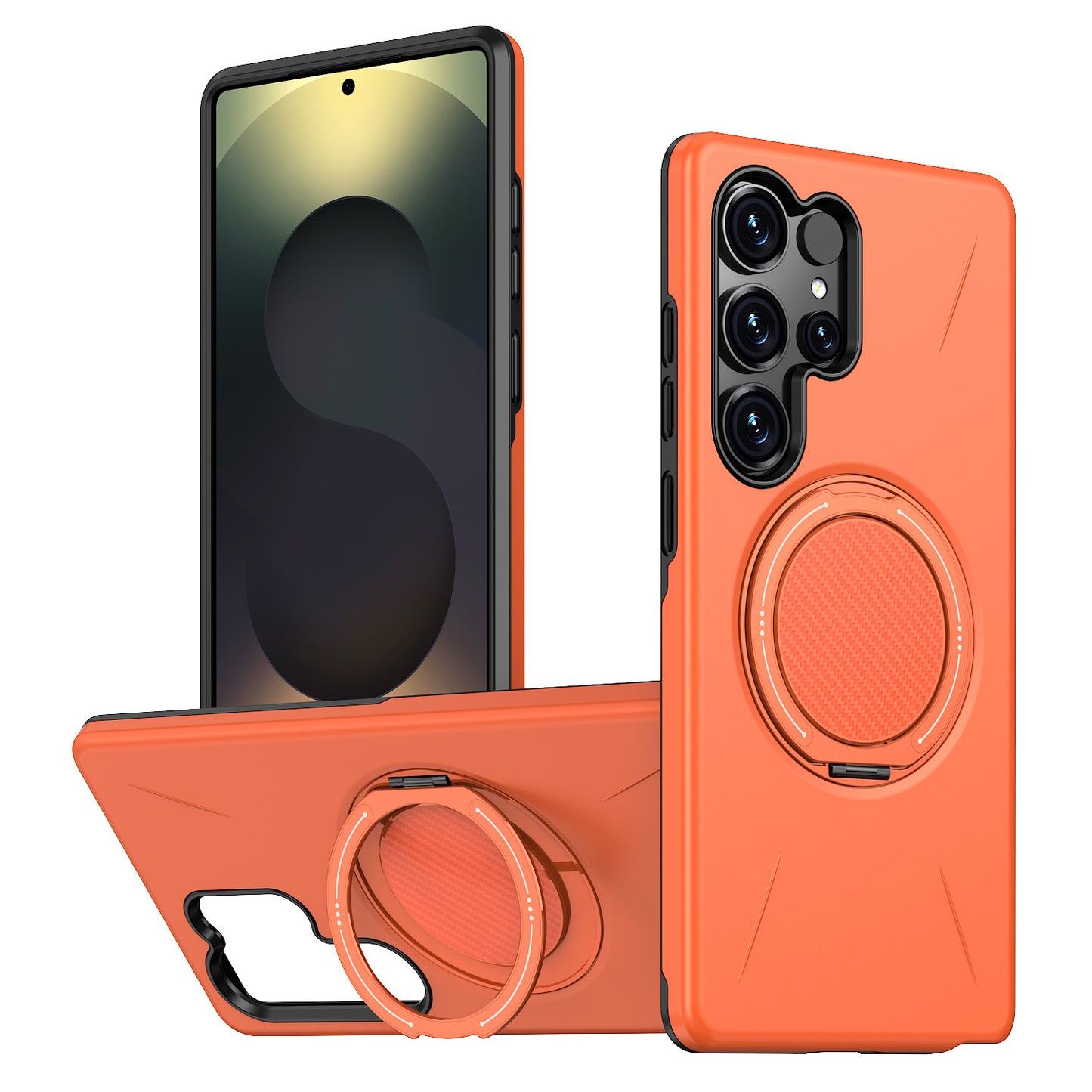 Casing ponsel Samsung magnetik dengan braket putar