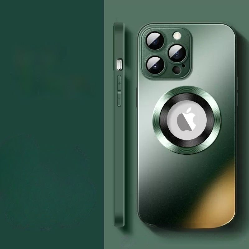 Casing iPhone magnetik kaca buram