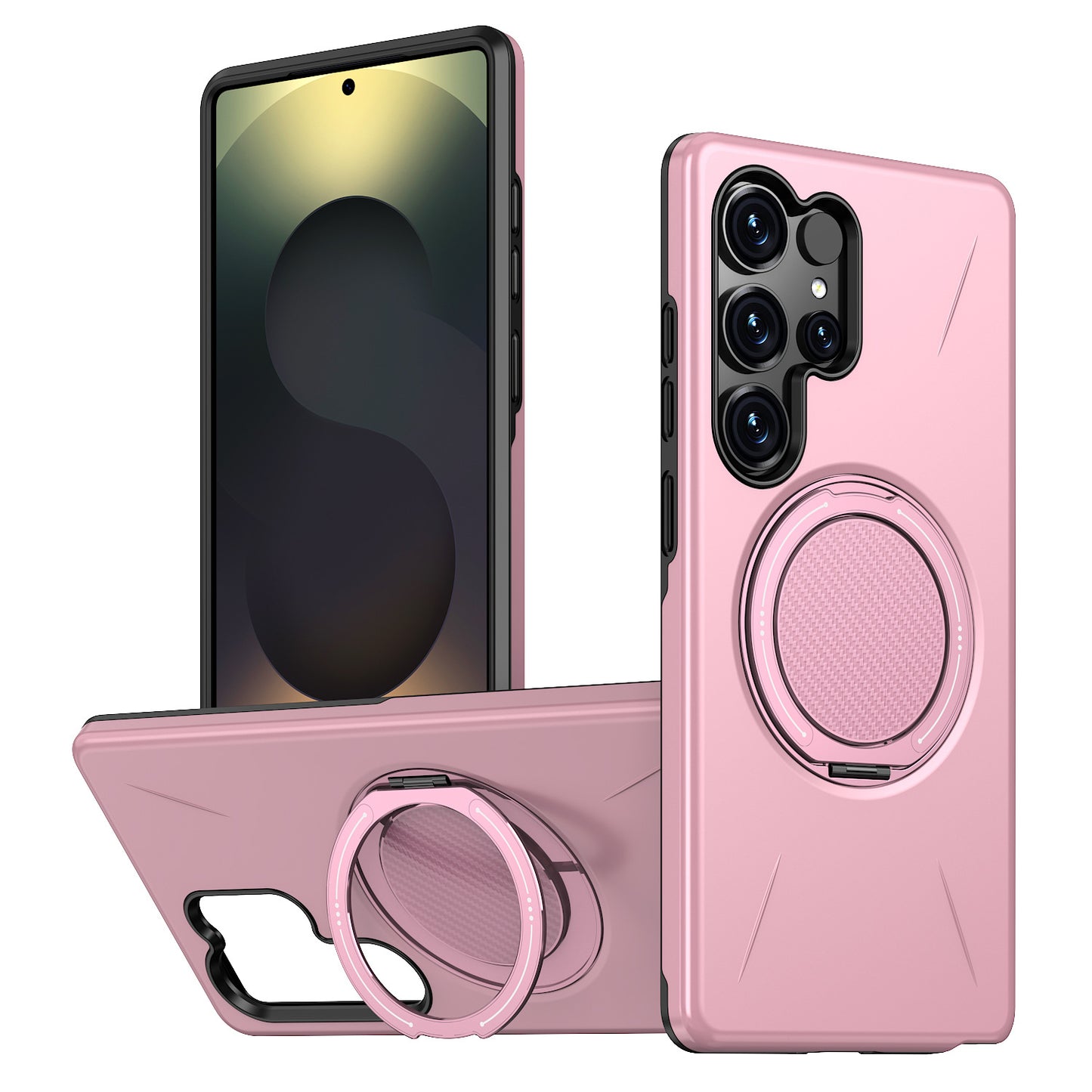 Casing ponsel Samsung magnetik dengan braket putar