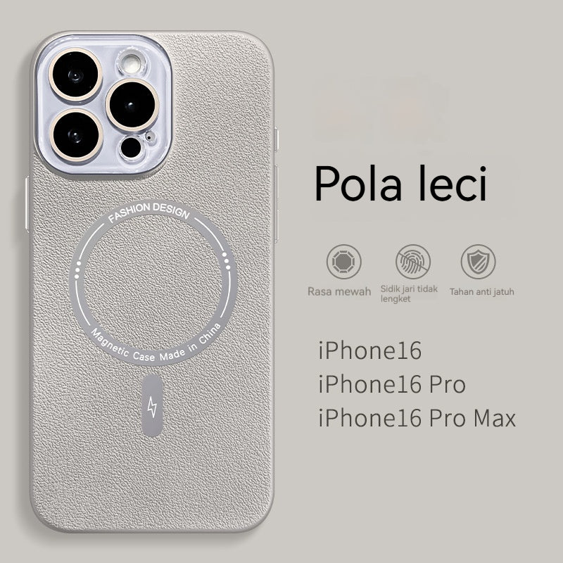 Casing ponsel motif leci magnetik kecil