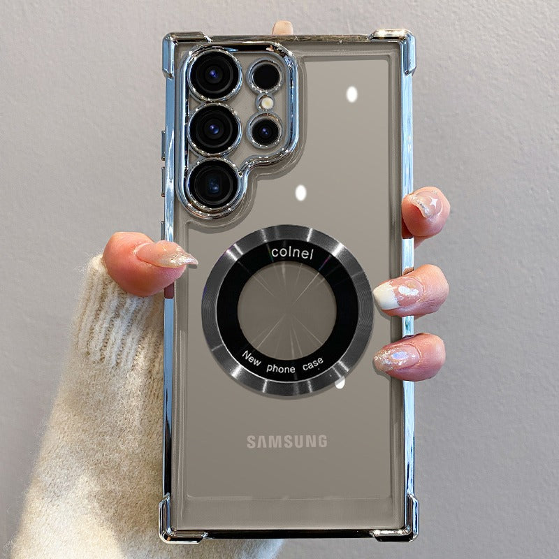 Casing ponsel Samsung dengan kantung udara transparan berlapis elektro