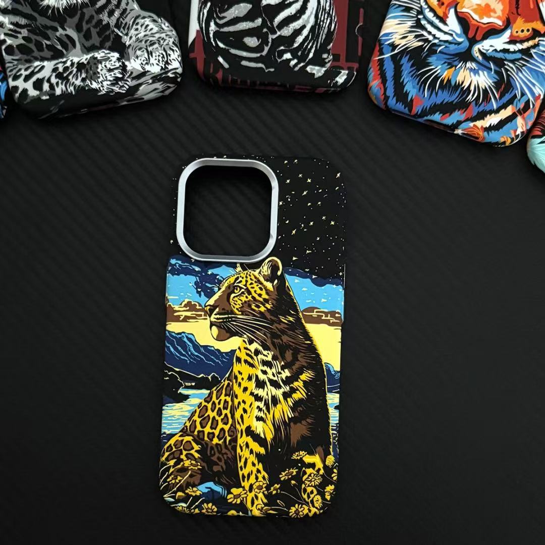 Casing Ponsel Apple Magnetik Hewan Timbul Bercahaya