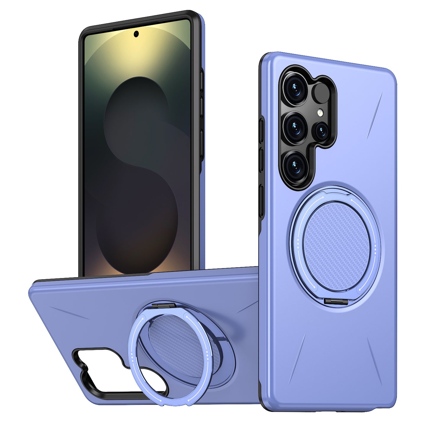 Casing ponsel Samsung magnetik dengan braket putar