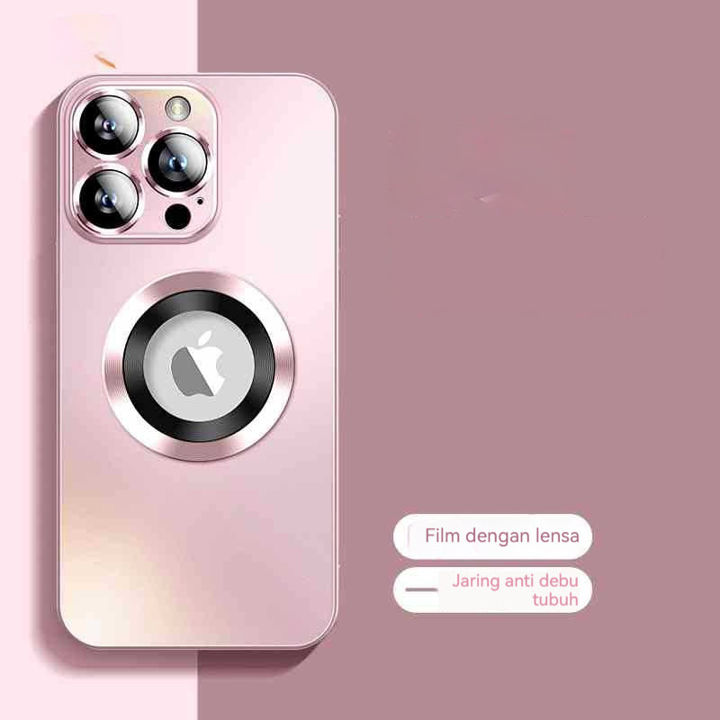 Casing iPhone magnetik kaca buram