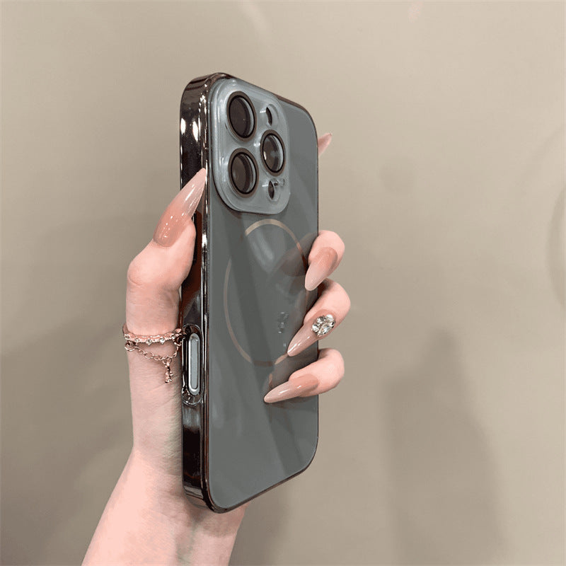 Casing ponsel Apple kaca tempered mewah dan ringan