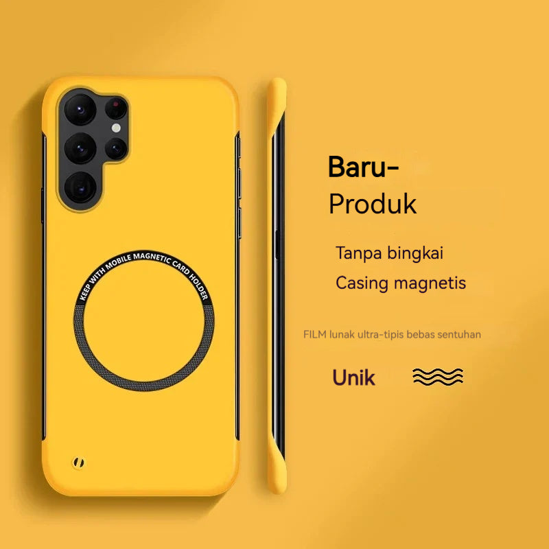 Casing Ponsel Magnetik PC Keras Ultra Tipis Tanpa Bingkai Untuk Samsung