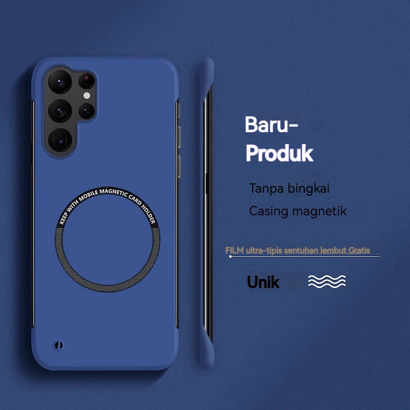 Casing Ponsel Magnetik PC Keras Ultra Tipis Tanpa Bingkai Untuk Samsung