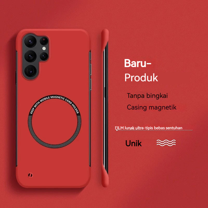 Casing Ponsel Magnetik PC Keras Ultra Tipis Tanpa Bingkai Untuk Samsung