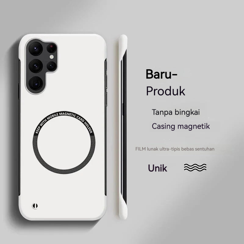 Casing Ponsel Magnetik PC Keras Ultra Tipis Tanpa Bingkai Untuk Samsung