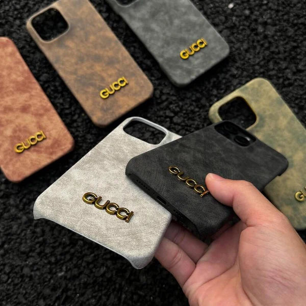 Casing iPhone setengah tertutup berbahan kulit yang modis