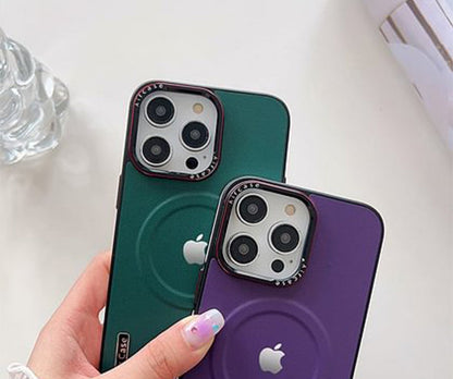 Casing Ponsel Magnetik Kulit Polos Starlight 