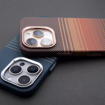 Casing iPhone Magnetik Serat Karbon Kevlar Bercahaya 