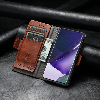 Casing pelindung Samsung flip magnetik sikat anti maling kulit 