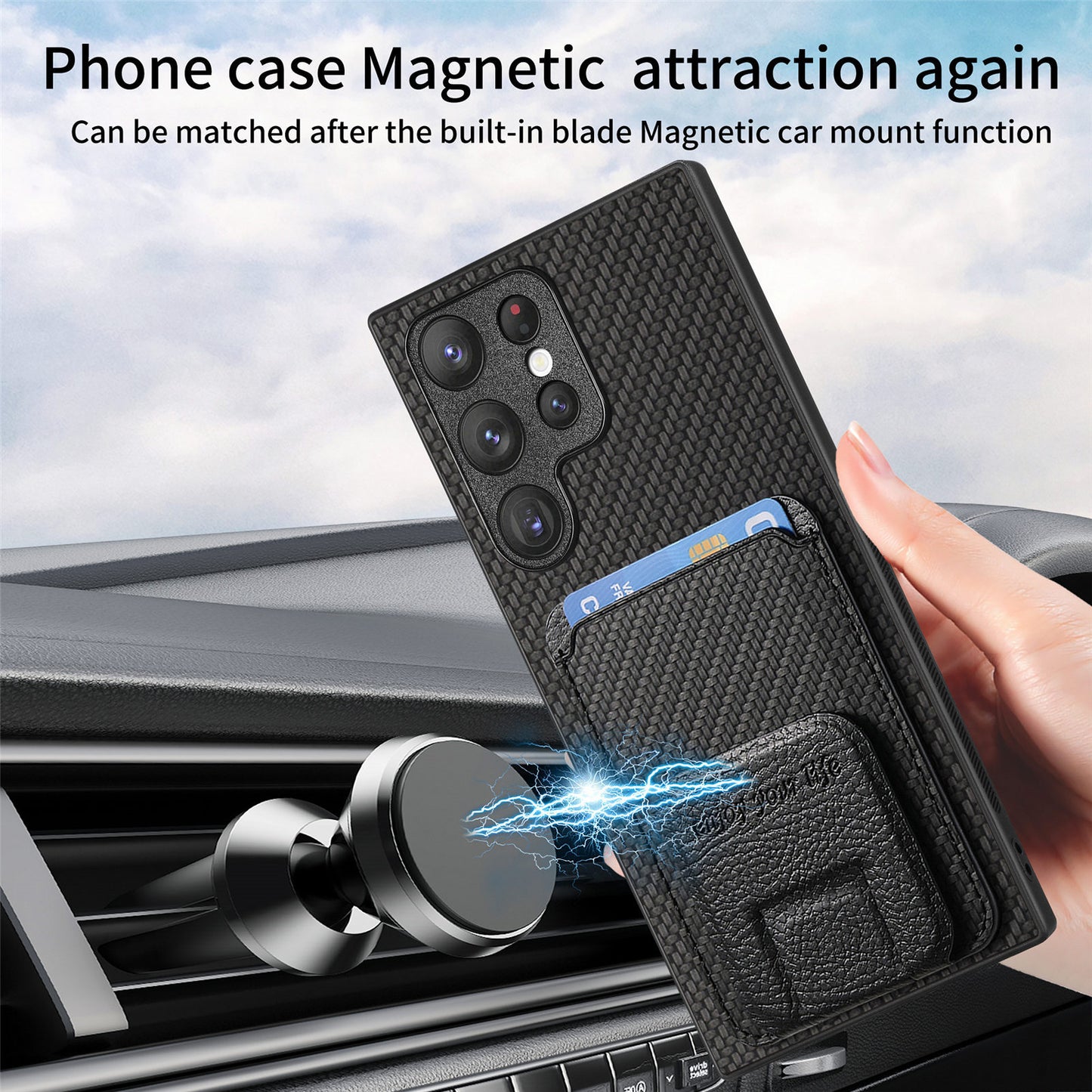 Casing ponsel Samsung slot kartu dudukan sederhana 