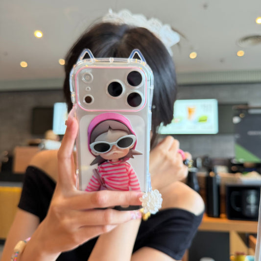 Transparent Cool Sister Ga Zi Apple Phone Case