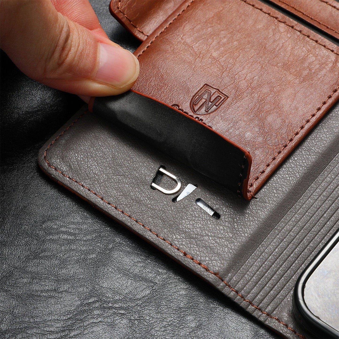 Casing pelindung Samsung flip magnetik sikat anti maling kulit 