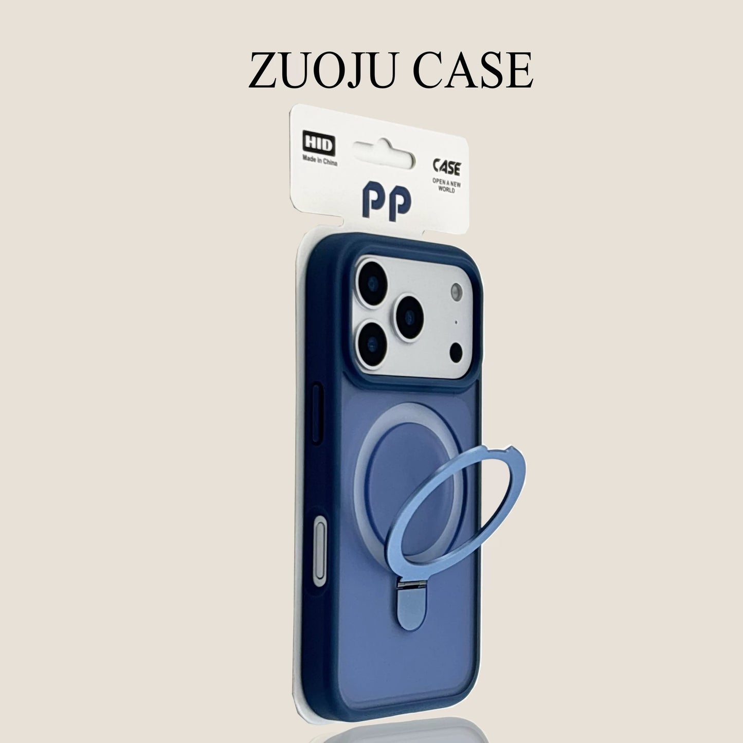 Magnetic fulcrum stand with skin-friendly frosted texture for Apple phone cases