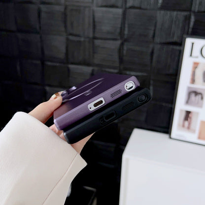 Casing ponsel Samsung dengan cat metalik dan magnet yang dapat digunakan di mana saja 