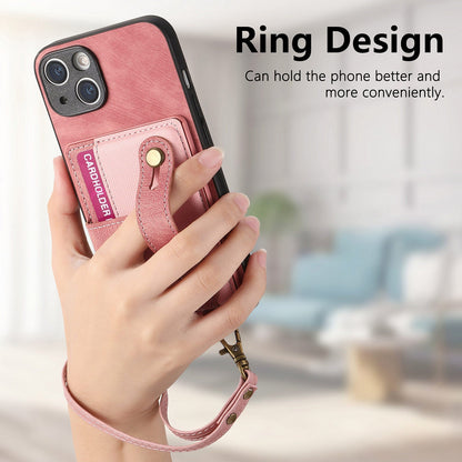 Gelang Lanyard Slot Kartu Kulit Kasus Apple Phone Case 