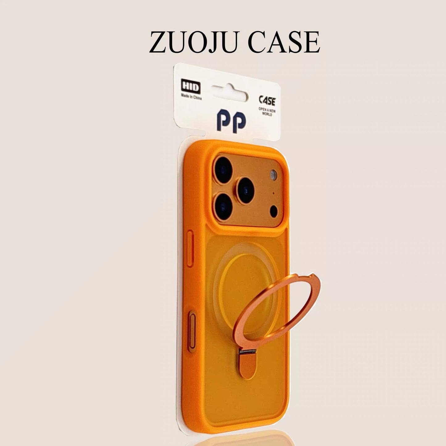 Magnetic fulcrum stand with skin-friendly frosted texture for Apple phone cases