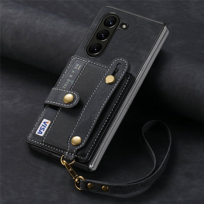 Gelang Tali Lanyard Slot Kartu Casing Kulit Casing Ponsel Samsung Z Fold 