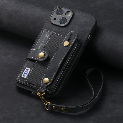Gelang Lanyard Slot Kartu Kulit Kasus Apple Phone Case 