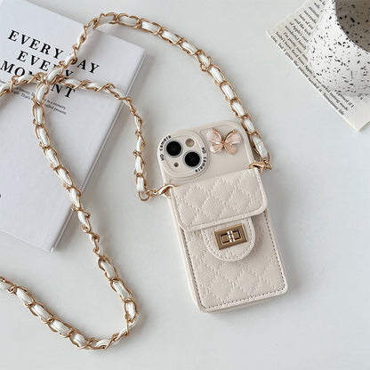 Casing Ponsel Apple Mata Besar Rantai Kupu-kupu INS 