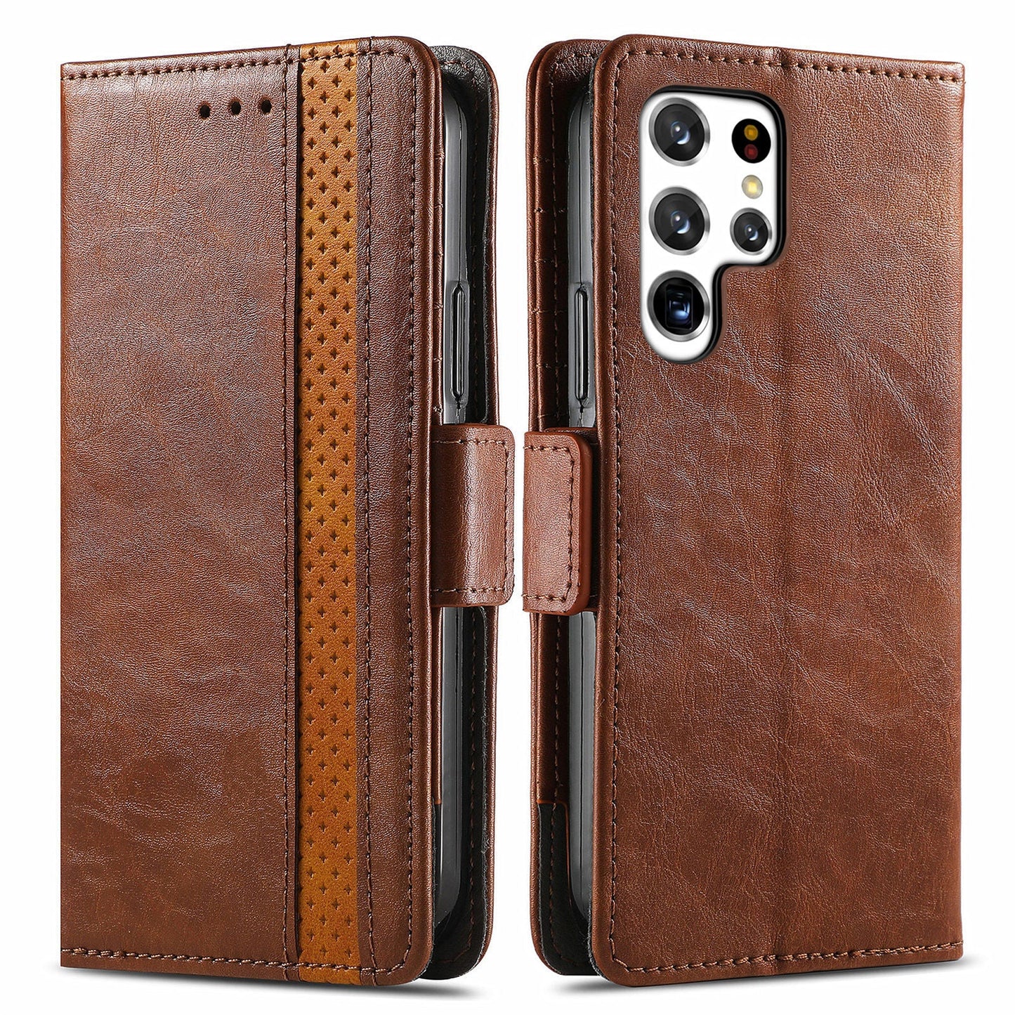 Casing pelindung Samsung flip magnetik sikat anti maling kulit 