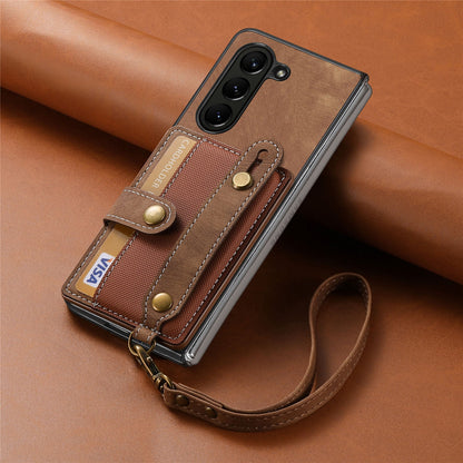 Gelang Tali Lanyard Slot Kartu Casing Kulit Casing Ponsel Samsung Z Fold 