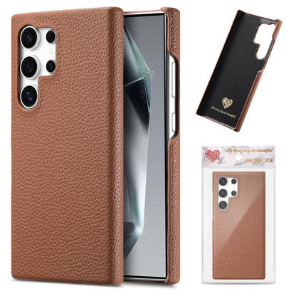 Casing Dompet Samsung Motif Leci Warna Solid Sederhana 