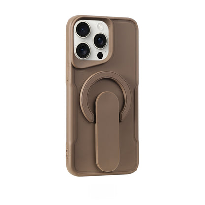 Casing Ponsel Apple dengan Dudukan Lipat Magnetik Silikon