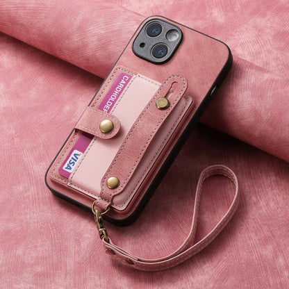 Gelang Lanyard Slot Kartu Kulit Kasus Apple Phone Case 