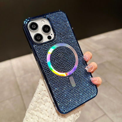 Casing iPhone berlian magnetik berlapis elektro 