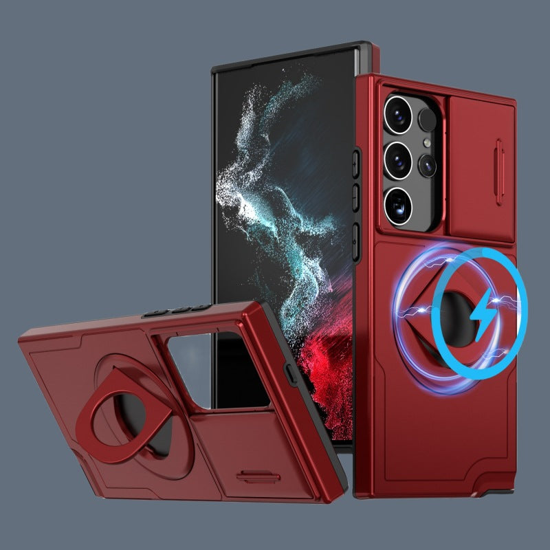 Hidden Armor Magnetic Ring Buckle Samsung Phone Case