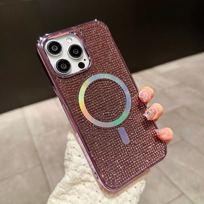 Casing iPhone berlian magnetik berlapis elektro 