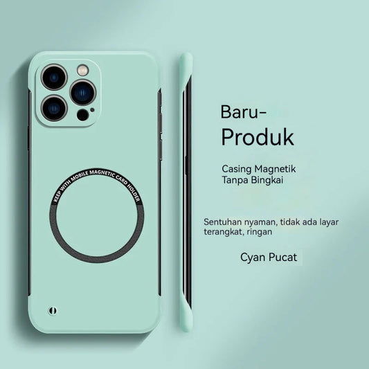 Casing iPhone Tanpa Bingkai Magnetik Ultra Tipis Warna Baru