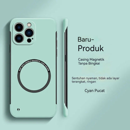 Ultra Thin Hard PC Magnetic Frameless Phone Case For iPhone