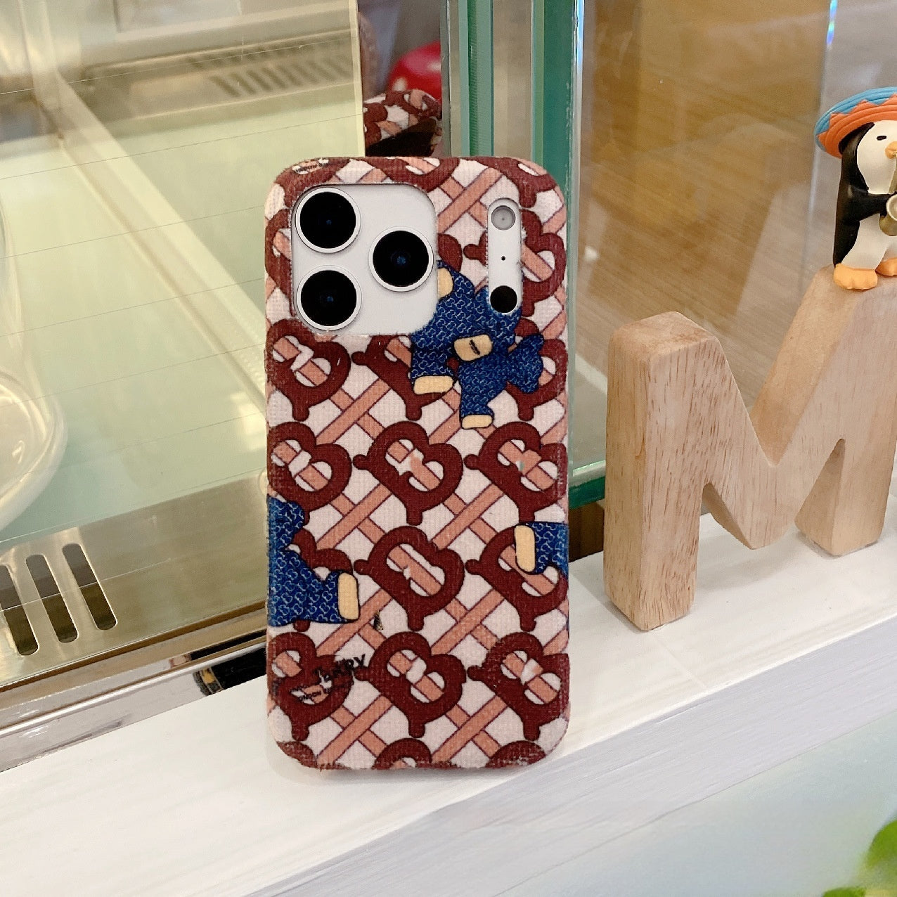 Corduroy Cartoon Bear Apple Phone Case