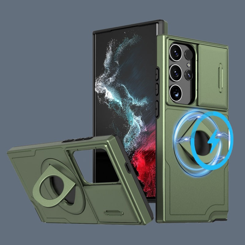 Hidden Armor Magnetic Ring Buckle Samsung Phone Case