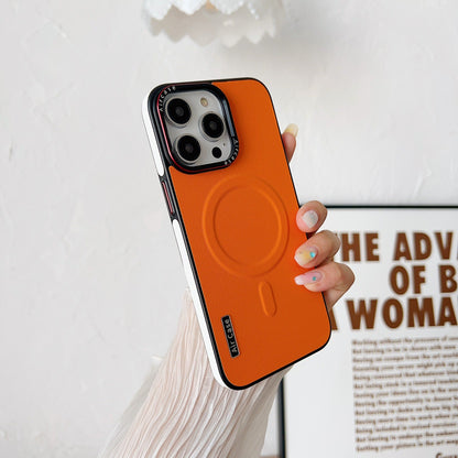 Casing Ponsel Magnetik Kulit Polos Starlight 