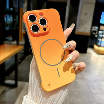 Casing iPhone magnetik tanpa batas lingkaran tipis gradien ultra tipis