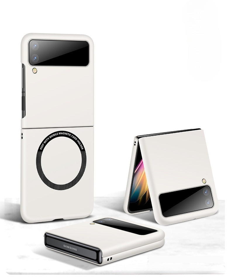 Casing ponsel Samsung Z Flip magnetik warna solid