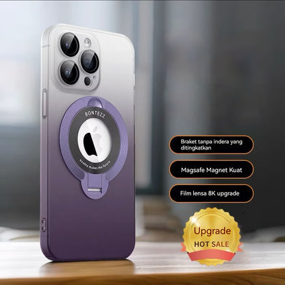 Casing ponsel Apple dengan braket magnetik gradien yang terasa di kulit