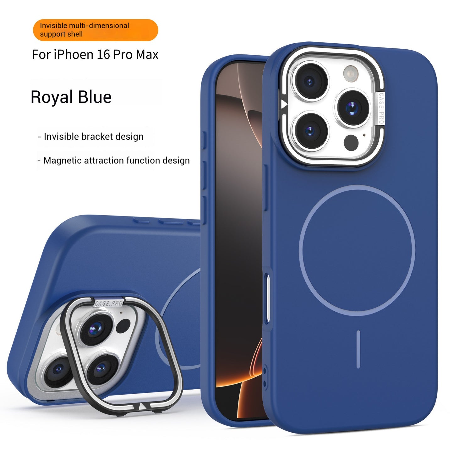 Lens bracket magnetic thin ring Apple phone case