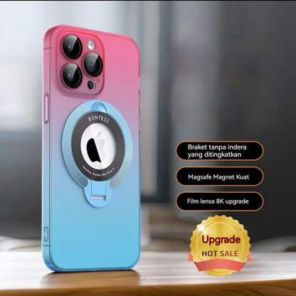 Casing ponsel Apple dengan braket magnetik gradien yang terasa di kulit