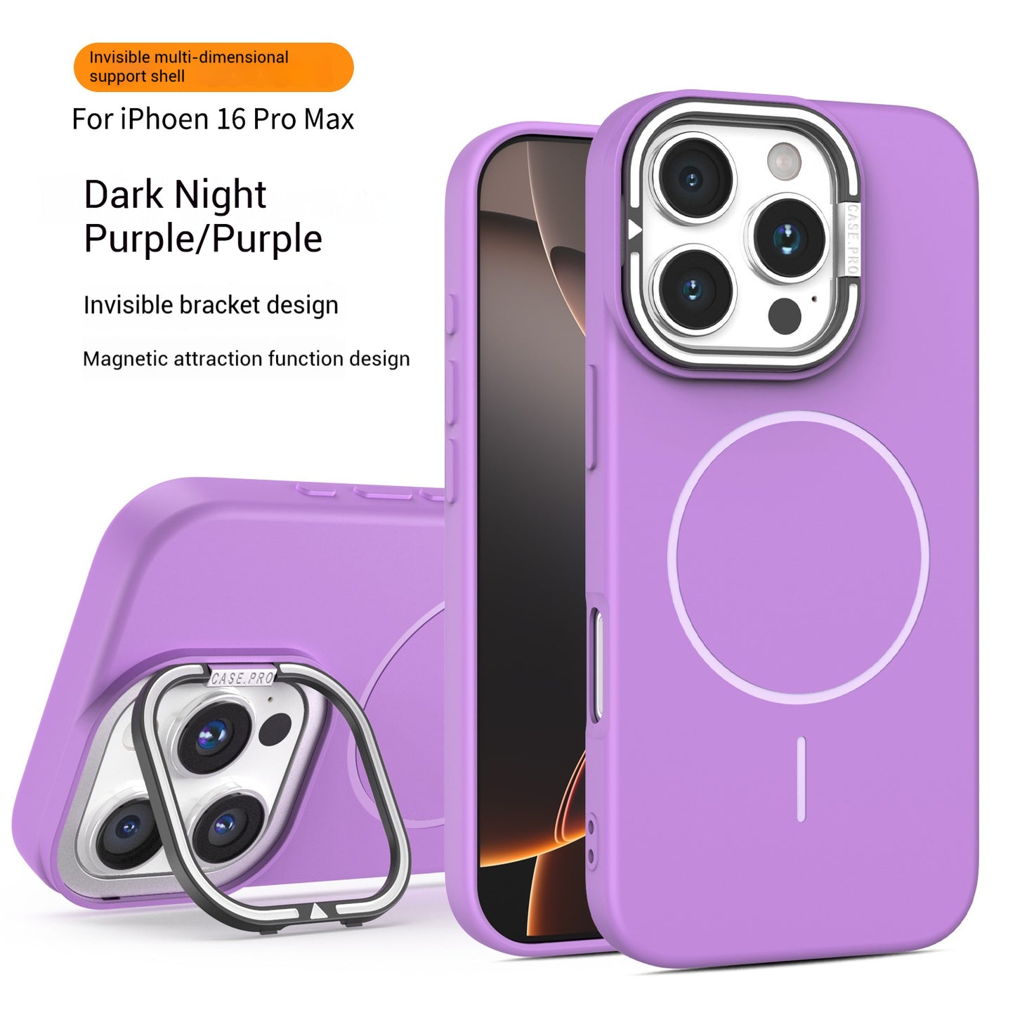 Lens bracket magnetic thin ring Apple phone case