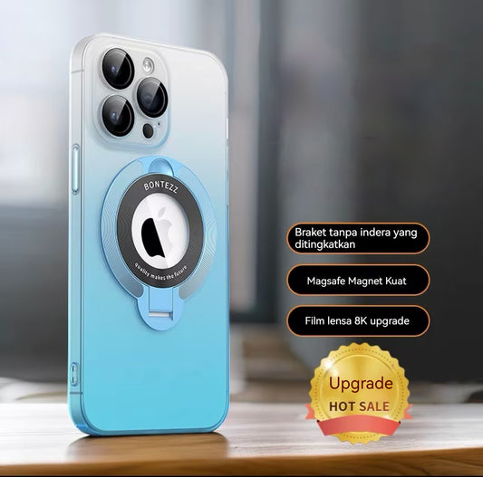 Casing ponsel Apple dengan braket magnetik gradien yang terasa di kulit