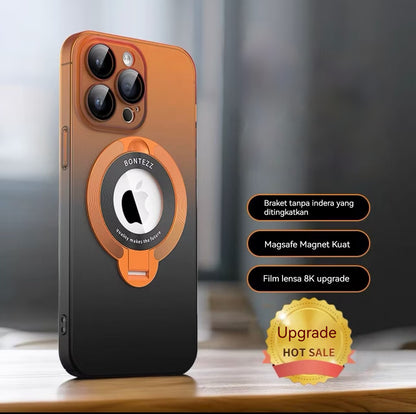 Casing ponsel Apple dengan braket magnetik gradien yang terasa di kulit