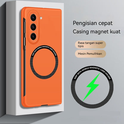 Casing ponsel Samsung Z Fold magnetik warna solid