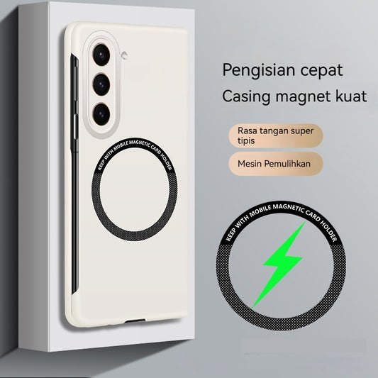 Casing ponsel Samsung Z Fold magnetik warna solid